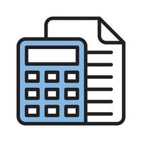 Calculation icon for finding the solution of math problems vector