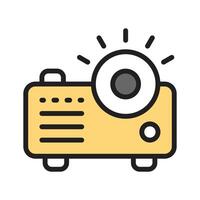 Sleek projector design for presentation and media design vector