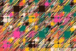 Modern glitch background. Color geometric abstract pattern . vector