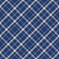 Tartan plaid pattern in blue. Print fabric texture seamless. Check background. vector