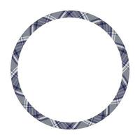 Circle borders and frames . Round border pattern geometric vintage frame design. Scottish tartan plaid fabric texture. Template for gift card, collage, scrapbook or photo album and portrait. vector