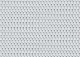 Hexagon seamless pattern graphic tech ornament. geometry grey grid with shadow. Technology abstract texture with digital cell. Horizontal background. vector