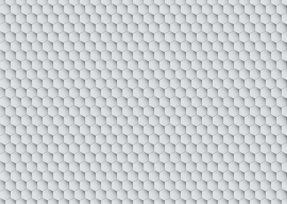 Hexagon seamless pattern graphic tech ornament. geometry grey grid with shadow. Technology abstract texture with digital cell. Horizontal background.