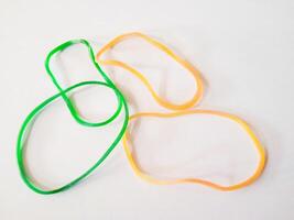 rubber bracelet with white background photo