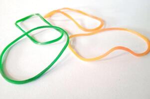 rubber bracelet with white background photo
