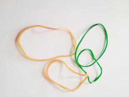 rubber bracelet with white background photo