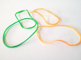 rubber bracelet with white background photo