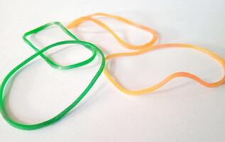 rubber bracelet with white background photo