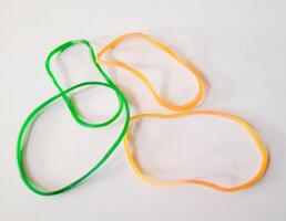 rubber bracelet with white background photo