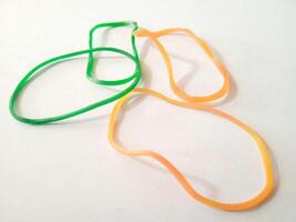 rubber bracelet with white background photo