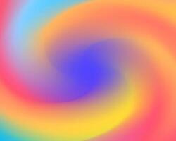 Bright rainbow swirl abstract background. twist wallpaper design. Shiny blur backdrop. vector