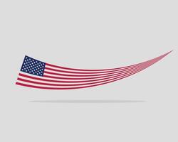 USA flag . Modern style United States of America symbol. American banner design element vector