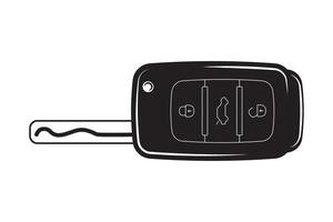 Key car with security system. Vehicle safety alarm remote icon. vector