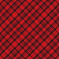 Tartan plaid pattern in red. Print fabric texture seamless. Check background. vector