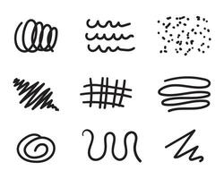 Hand drawn design elements. sketch pen or brushe simple symbol. vector