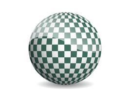 3D ball abstract illustration. Pattern sphere modern design. Round shape globe on white background. vector