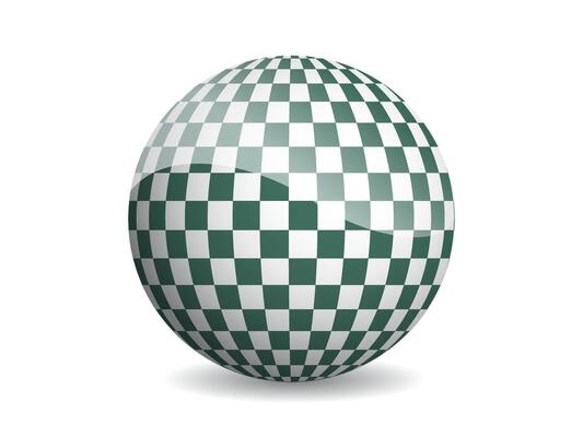 3D ball abstract illustration. Pattern sphere modern design. Round shape globe on white background.