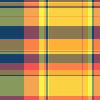 Horizontal check background seamless, christmas ornament plaid tartan texture. Geometry pattern textile fabric in amber and yellow colors. vector