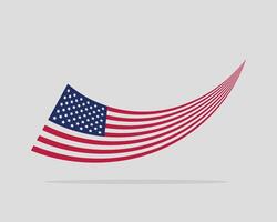 USA flag . Modern style United States of America symbol. American banner design element vector
