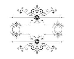 set of decorative elements, fancy design vector