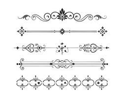 set of decorative elements, including scroll, scroll, scroll, scroll, scroll, scroll, scroll vector