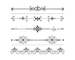 a set of decorative borders and scrollwork vector