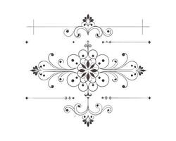 a decorative fancy design with a flower and scroll vector