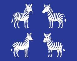 set of a zebra animals design. ai vector