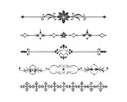 set of decorative elements design vector