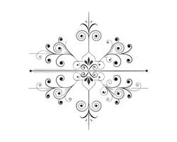 black and white fancy drawing of a decorative design vector
