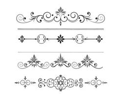 set of decorative elements for the design of the page vector