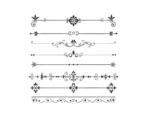 set of decorative borders and scroll elements design.
