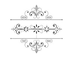 a set of fancy decorative elements on a white background vector