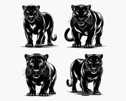 panther minimalist and simple silhouette. ai vector