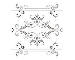 set of fancy decorative elements design illustration vector
