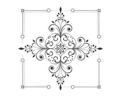 Fancy descorative of ornamental design in the form of a frame vector