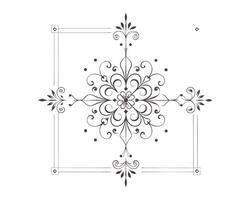 a decorative design in the shape of a square vector