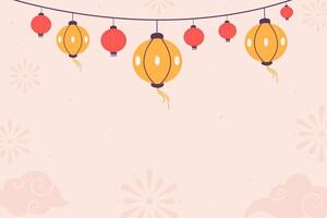 Background chinese new year celebration festive flat vector
