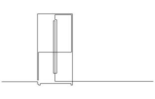 Refrigerator continuous one line drawing vector