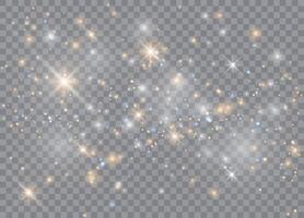 Magical dust explosion and star light patterns vector