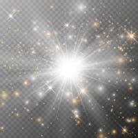 Sparkling starburst and twinkle effects vector