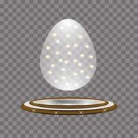 Easter egg with sparkles background vector