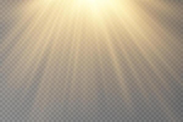 Radiant sunburst with blazing rays