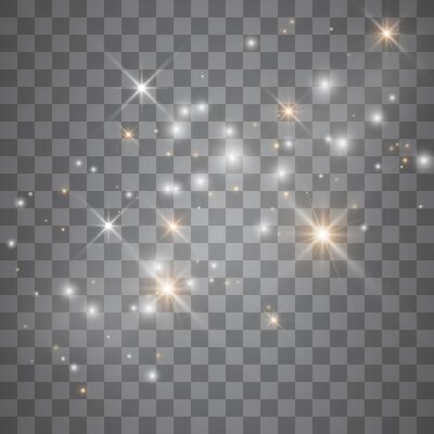 Twinkling stars and glowing dust