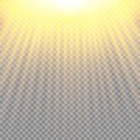 Brilliant sun flash with illuminating spotlight vector