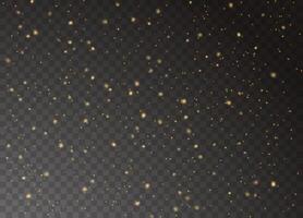 Shimmering stars with bright light and sparkling magic dust vector
