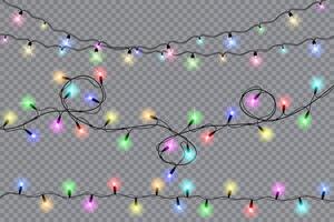 Festive string lights for web and print designs vector