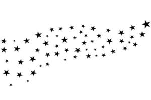 Fireworks star random source stream. Falling Star. Stars on a white background vector