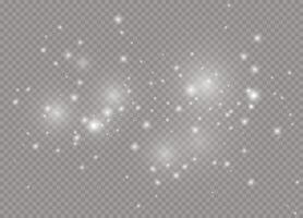 Bright stars and shimmering light effects with dust particles vector
