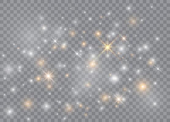 Bright stars and magical dust particles for festive designs